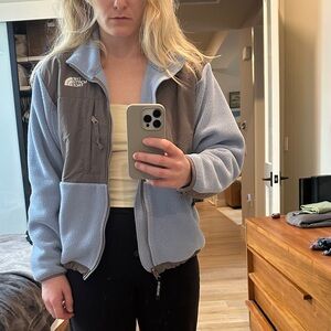 The North Face Women's Light Blue and Gray Utility Jacket